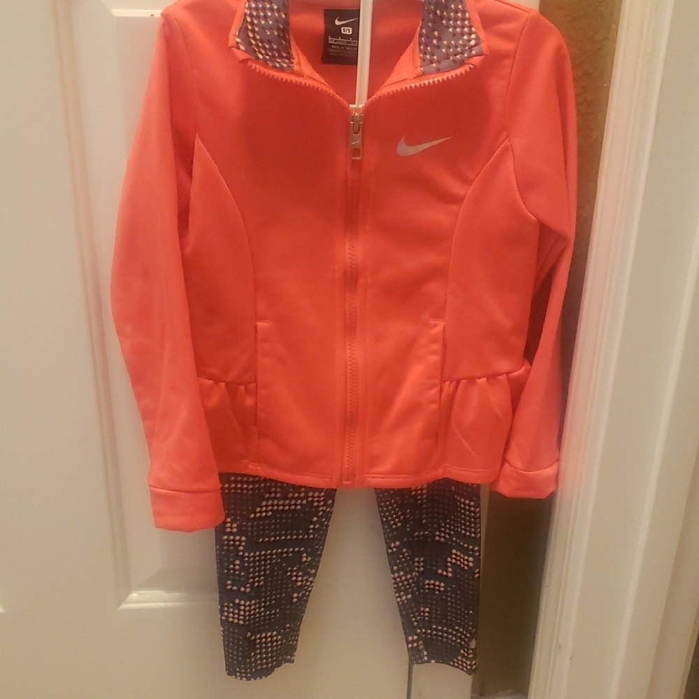 Nike Kids Coral Jacket and Leggings Set